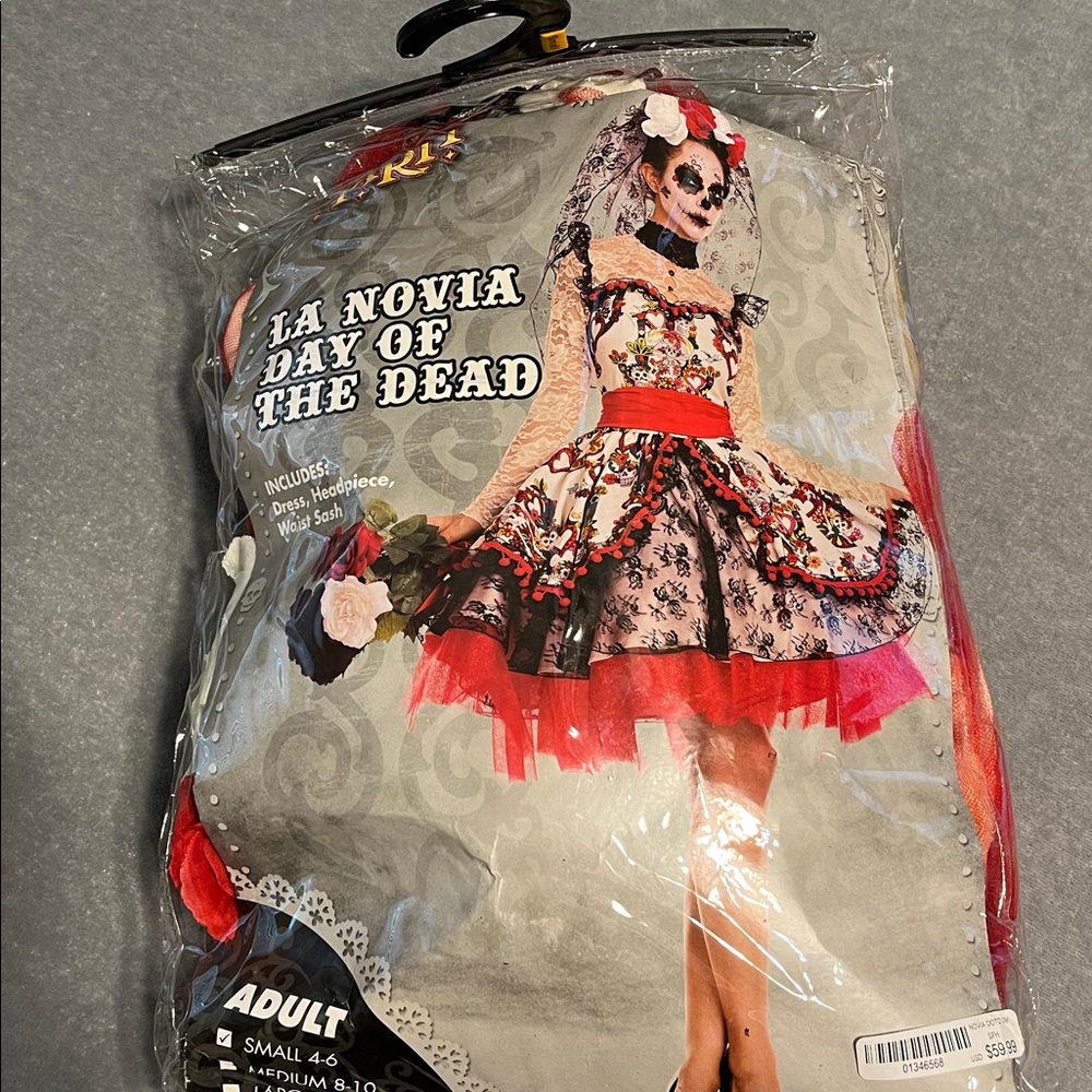 La Novia Day of the Dead Costume with Red and Black